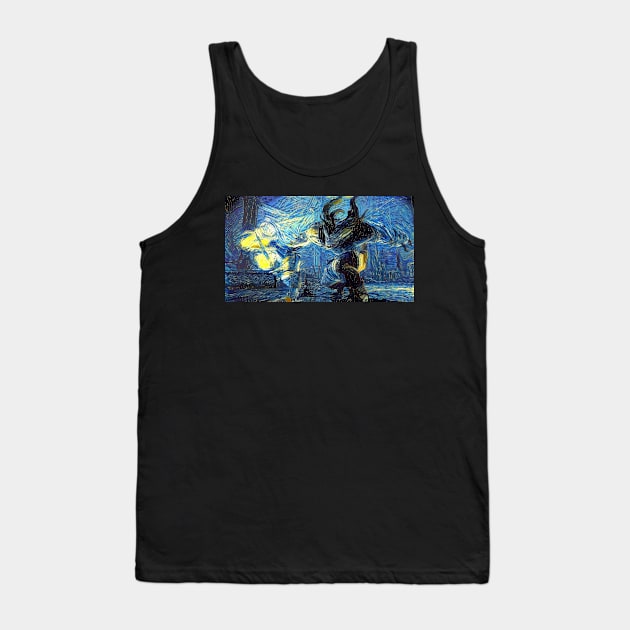 Dragon Age Origins The Warden vs Ogre Starry Night Tank Top by Starry Night